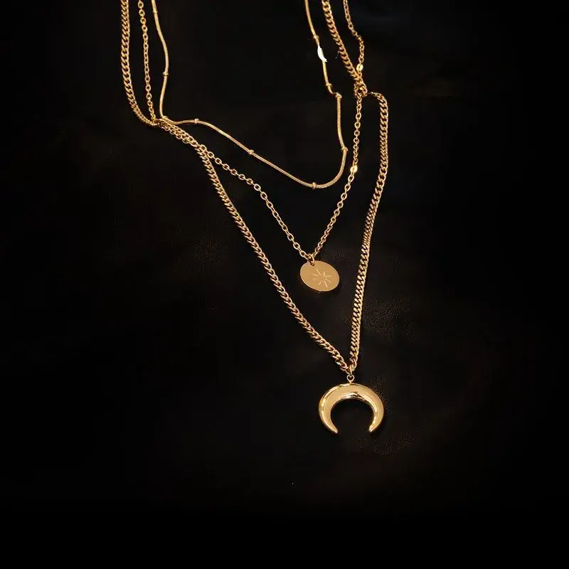 Moon Triple Layer Necklace - FY0220